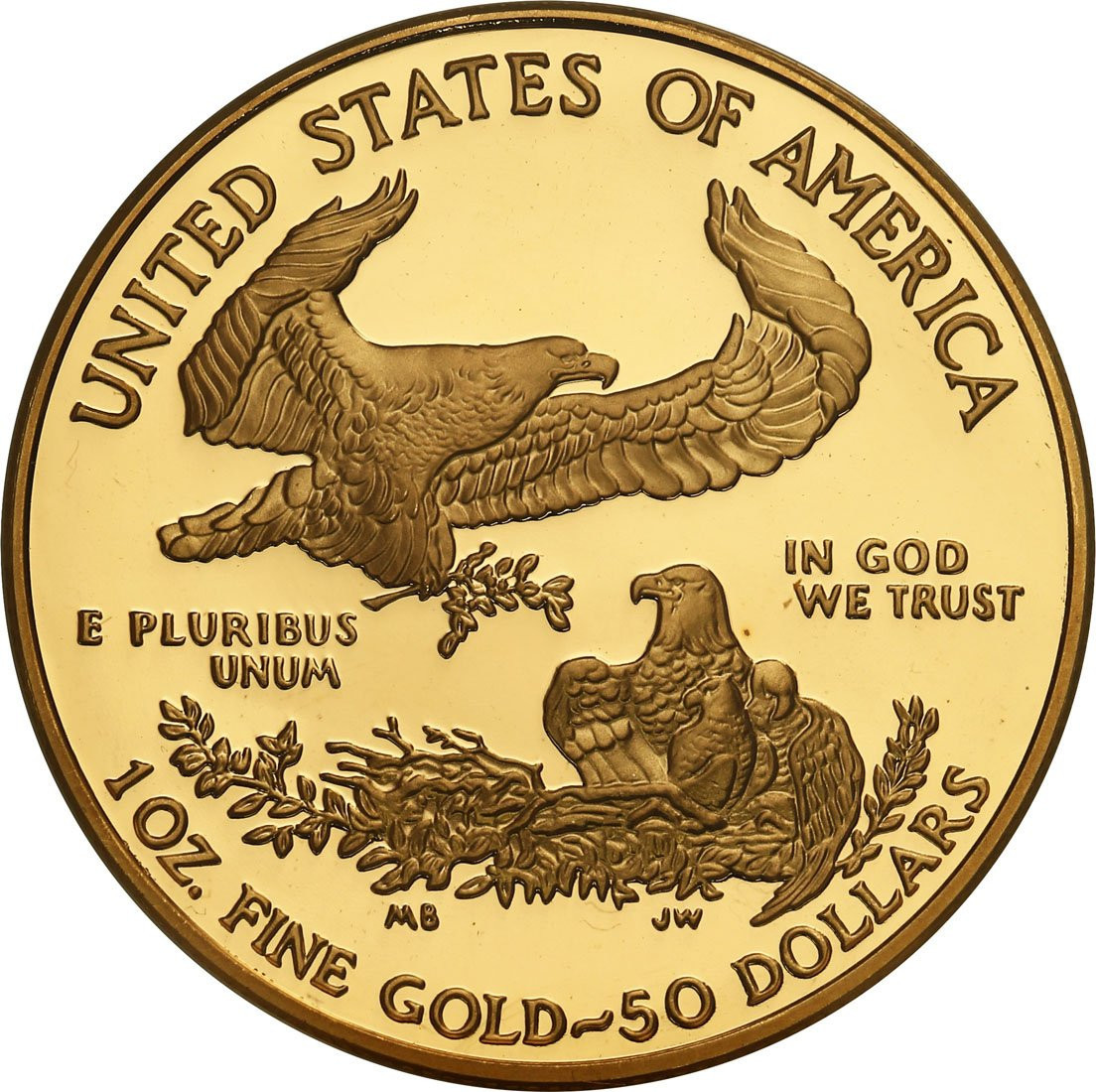 USA 50 $ dolarów 2007 - uncja złota - ANACS PF68
